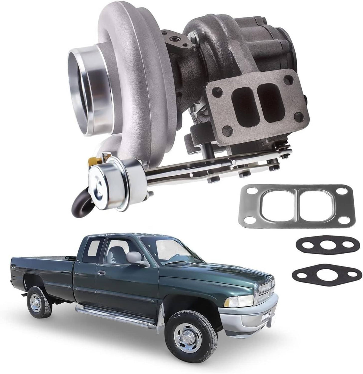 Solidspare Turbo Turbocharger HX35W for 1999-2002 Dodge Ram 2500 3500 Cummins 5.9L 3592766