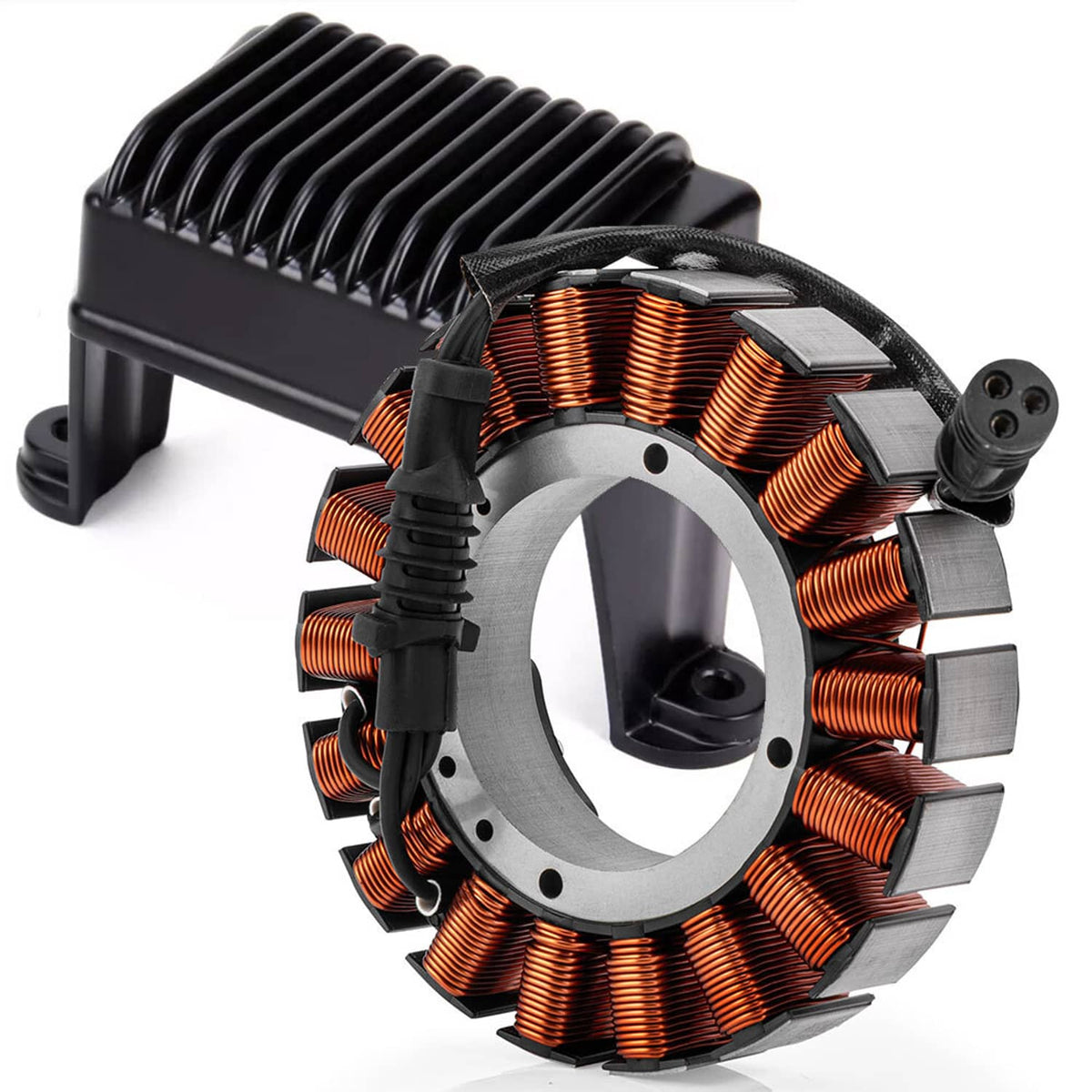 Solidspare Stator+Regulator Rectifier For 06 07 08 Harley Electra Glide FLHT Road King FLHR