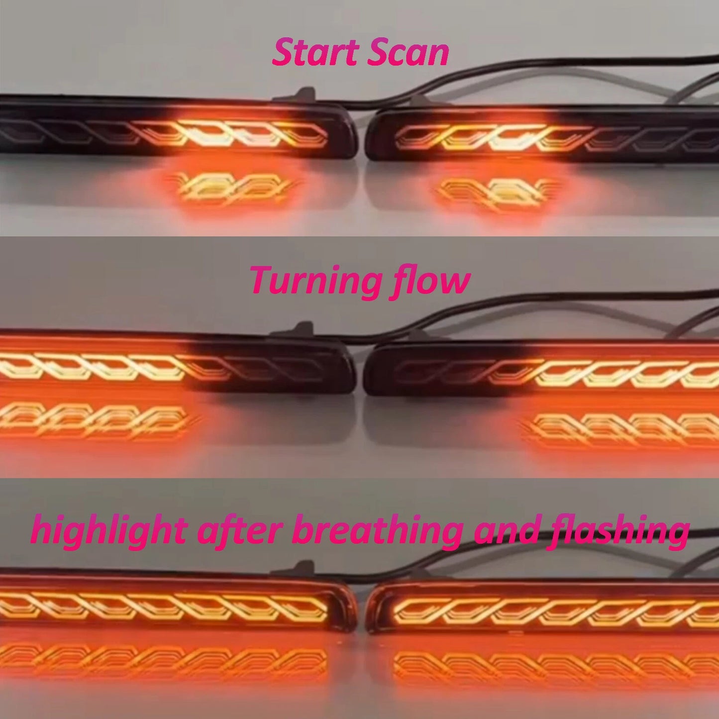 For 2023 2024 Honda CRV LED Side Marker Light + Reflector Tail Lamp Smoked Lens