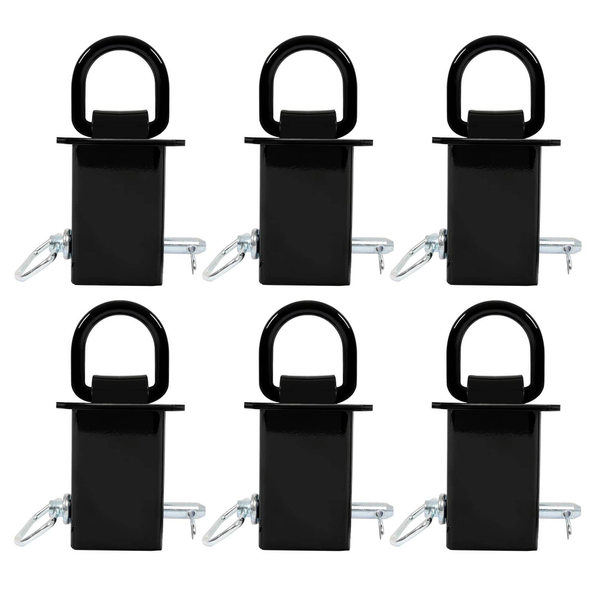 Solidspare 6PK Heavy-Duty 12,000 Lbs Removable D-Ring Stake Pocket For Flatbed/Trailers