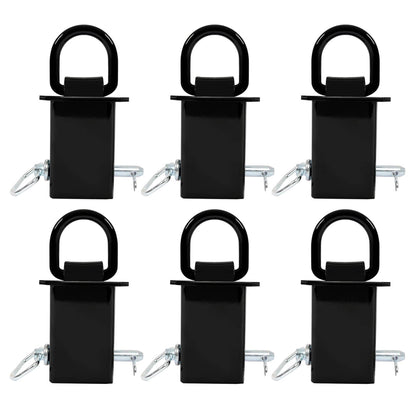 Solidspare 6PK Heavy-Duty 12,000 Lbs Removable D-Ring Stake Pocket For Flatbed/Trailers