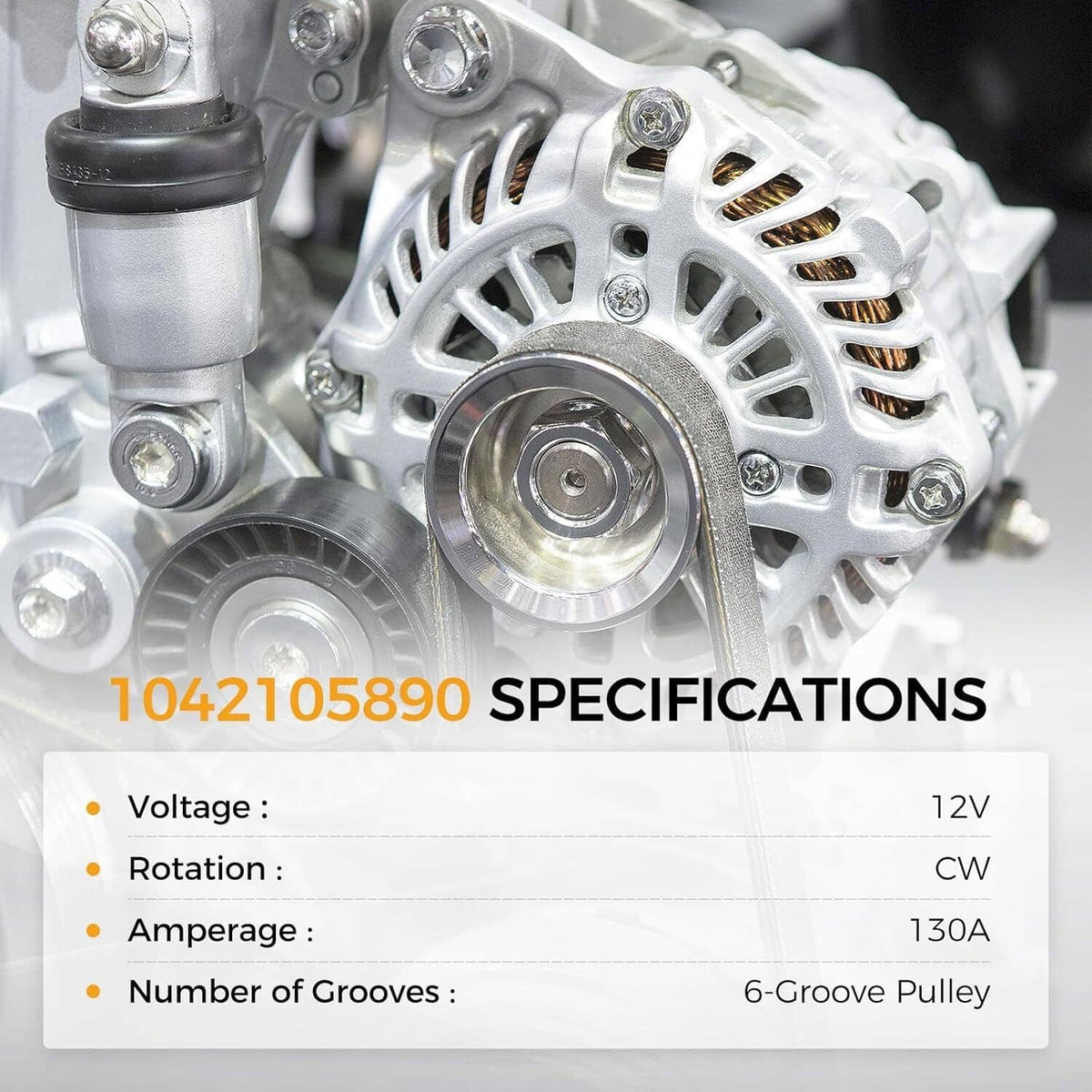 Solidspare Alternator 31100R40A for Honda Accord 2008-2012 Acura TSX L4/2.4L 2009-2014 130A