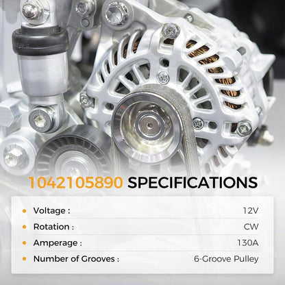Solidspare Alternator 31100R40A for Honda Accord 2008-2012 Acura TSX L4/2.4L 2009-2014 130A