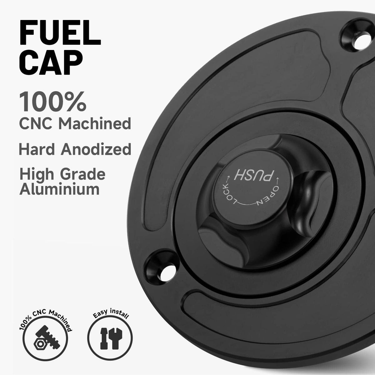 Solidspare Fuel Gas Tank Cap Black For YAMAHA YZF600 YZF1000 FZ1 FZ6 R1 R6 YSR50 FZR750 NEW