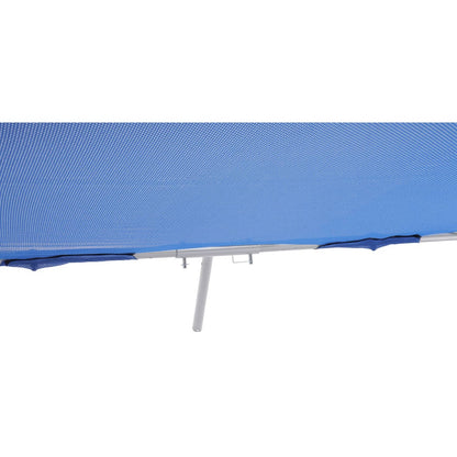 Solidspare Silvery+Blue Boat Sun Shade For Boats 25 FT And Under Aluminium Powder Coated