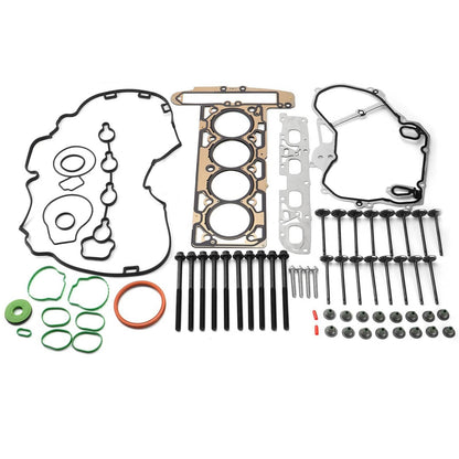 Solidspare Head Gasket W/ Bolt & 16pcs Rocker Arm Valve Lifter Kit for Chevy GMC Buick 2.4L