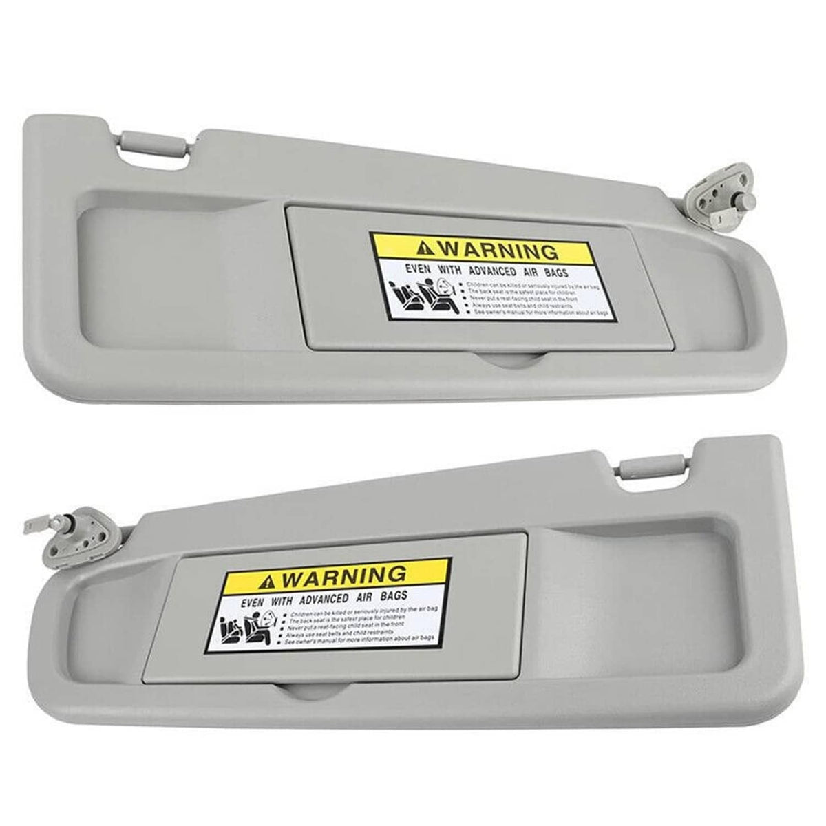 Solidspare New Sun Visor Light Gray Clear Gray Pair For 06-11 Honda Civic Left & Right Set