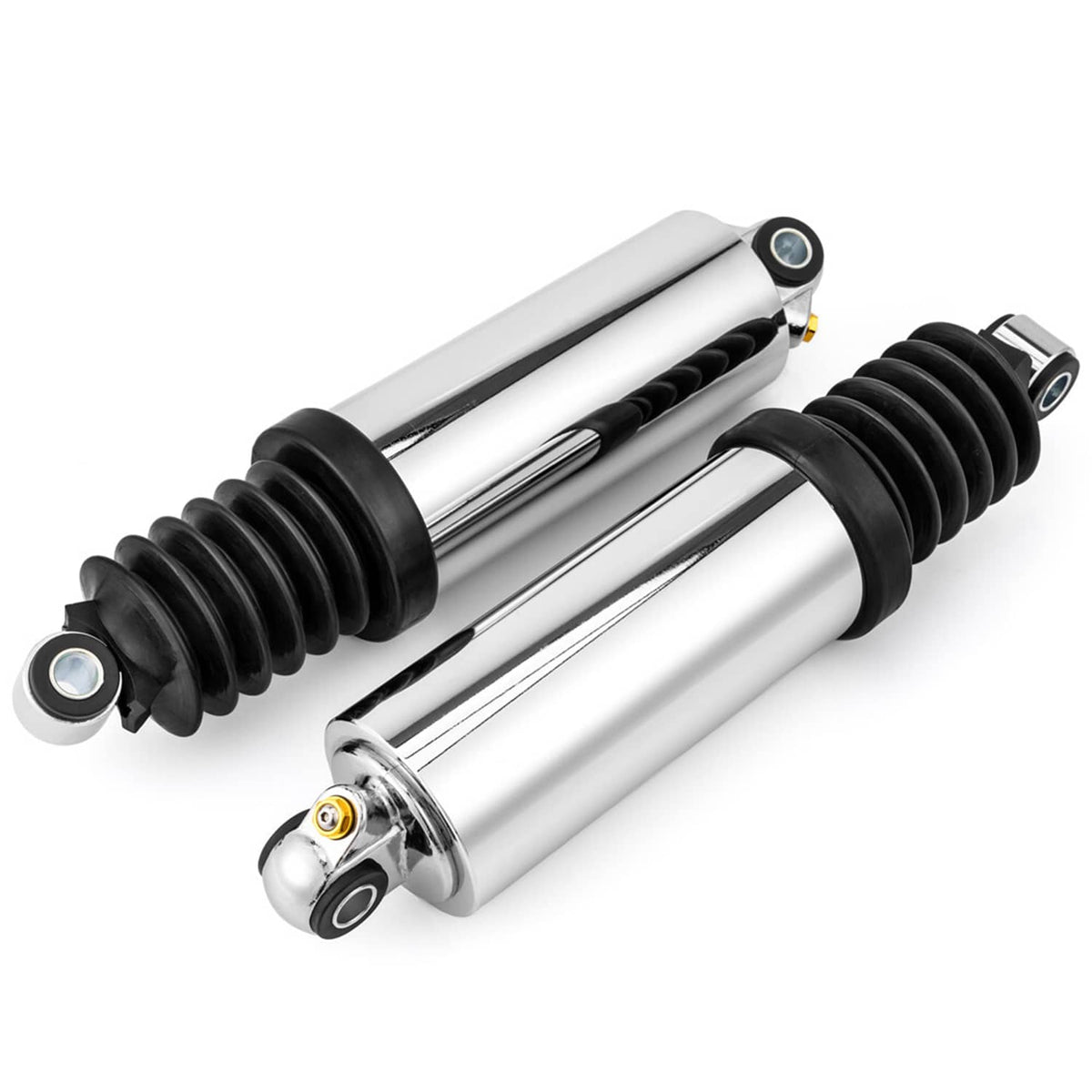 Solidspare Pair Chrome Rear Air Shock Absorber Set For Harley Street Glide 2006-2017 2016