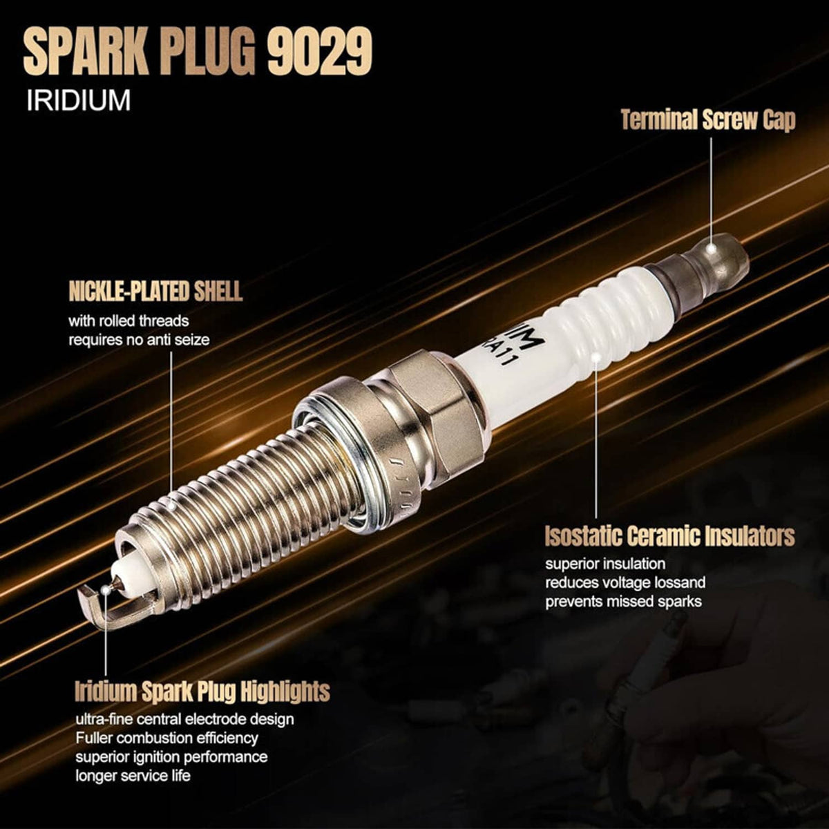 Solidspare 4 UF549 For Nissan Altima Sentra rogue versa Spark Plugs and Ignition Coil packs