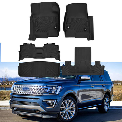 Solidspare Waterproof Floor Mats Cargo Liner for Ford Expedition 2018 2019 2020 2021-2025