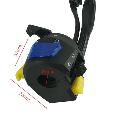 Solidspare 7/8" Motorcycle Handlebar Electrical  Control Switch for Horn Turn Signal Start
