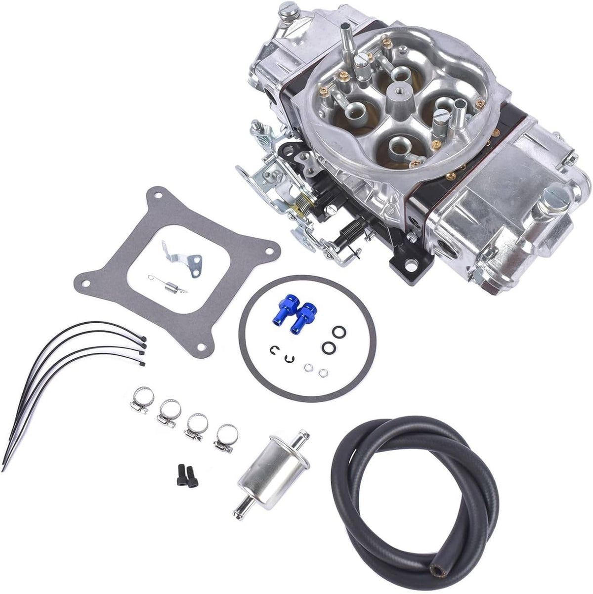 Solidspare 750 CFM Billet Aluminum 4 Barrel Double Pumper Race Carburetor BR-67200 Gasoline