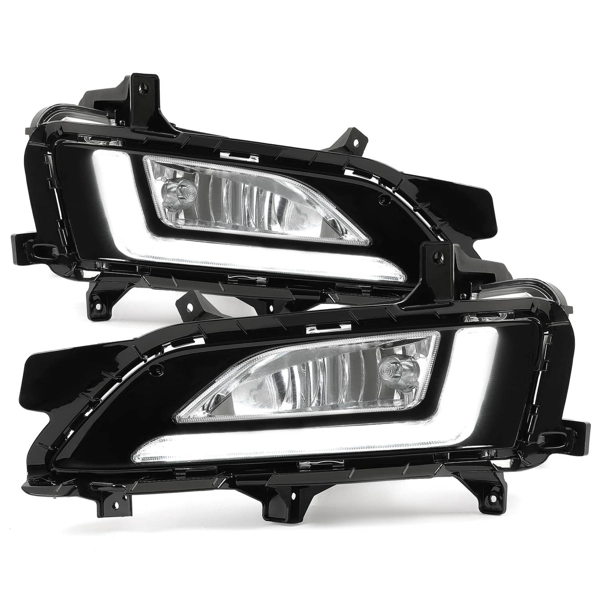 Solid Spare Pair LED&DRL Fog Lights Bumper Lamps LH&RH w/Bulbs For Hyundai Tucson 2019-2021