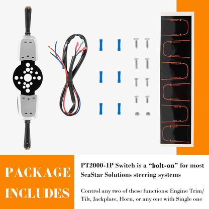 Solidspare PT2000-1P Bezel Control Switch Dua Blinker Trim/Jack Plate for Seastar Hydraulic