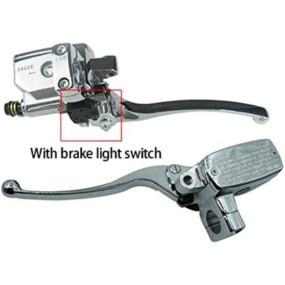 Solidspare 1" Left Hydraulic Brake Master Cylinder Clutch Lever for Suzuki Intruder Chrome