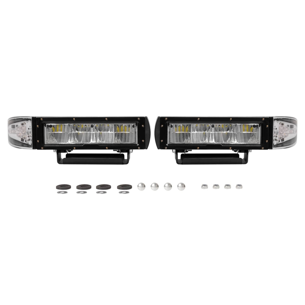 Solidspare 2PCS Headlight Heated LED Plow Lights Universal Replace For 1312100