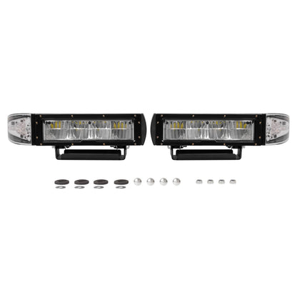 Solidspare 2PCS Headlight Heated LED Plow Lights Universal Replace For 1312100