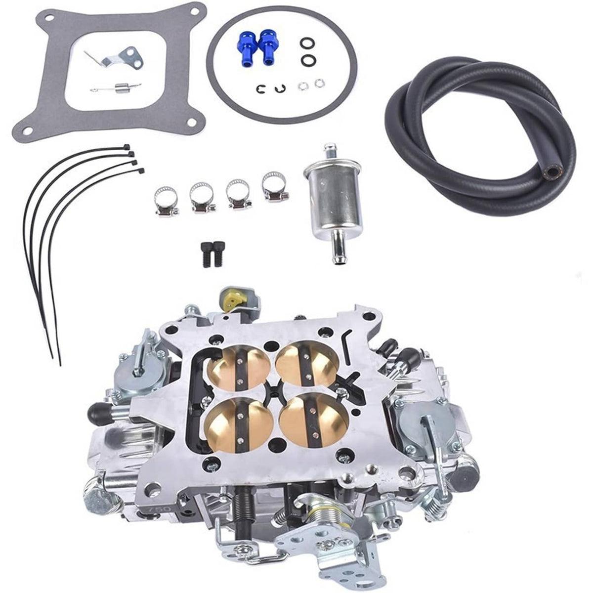 Solidspare 750 CFM Billet Aluminum 4 Barrel Double Pumper Race Carburetor BR-67200 Gasoline