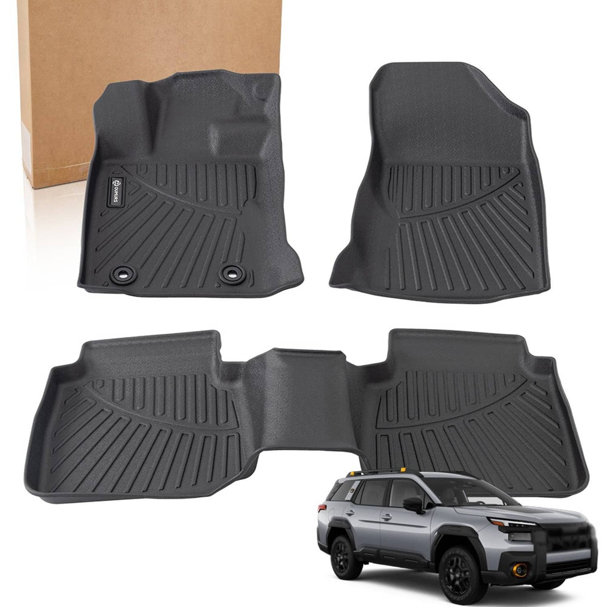 Solidspare TPE 3Pcs/Set Floor Mats for Subaru Outback 2026 All Weather 3D Molded Liners