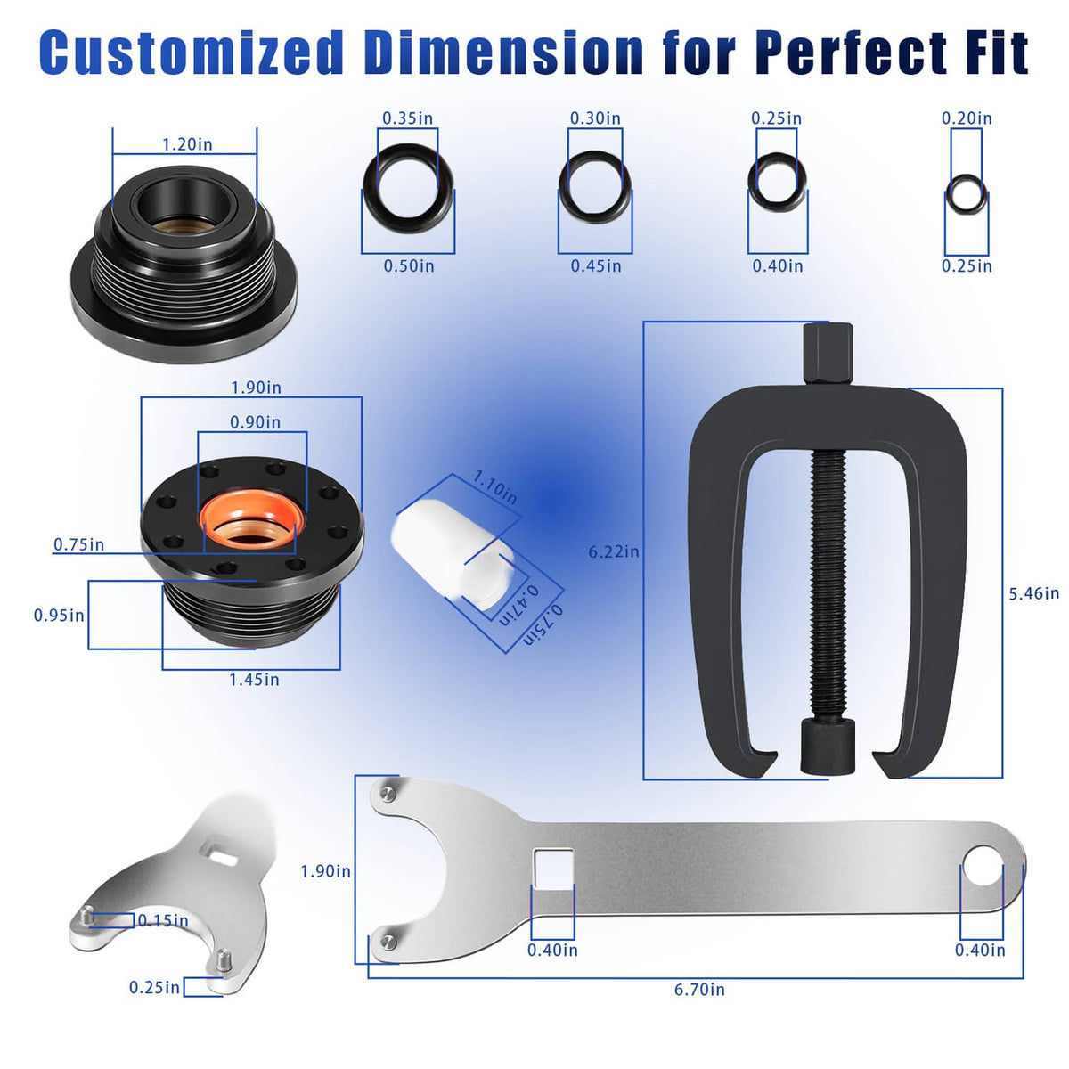 Solidspare For HS5157 Seastar HC5345 Front Mount Hydraulic Steering Cylinder Seals Kit
