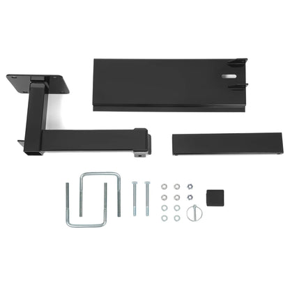 Solidspare Universal  Powder Coated Black Bumper-Mounted Swing Arm Assembly For Grilling