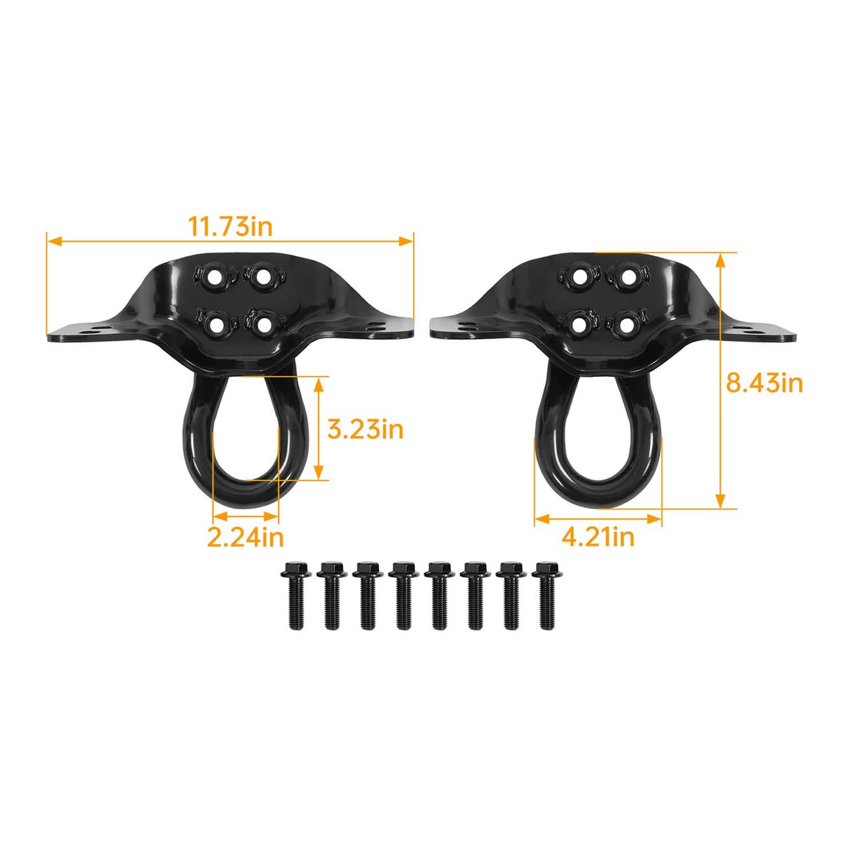 Solid Spare For Ford F250 F350 F450 F550 Super Duty 2017-2026 Front Left & Right TOW HOOK