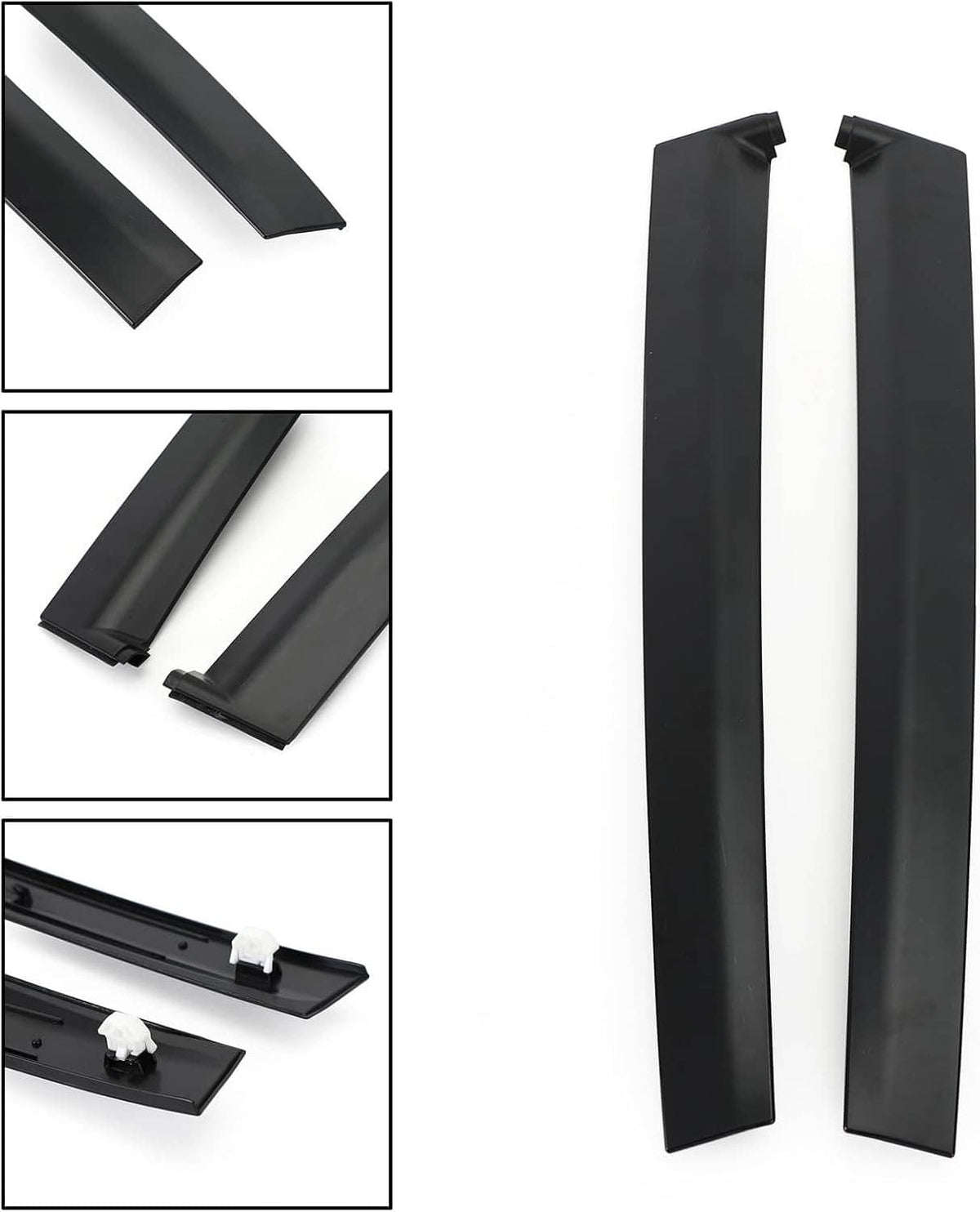 Solidspare LH & RH Door Garnish Trim Pillar Sash for 1992-1995 Honda Civic Coupe Hatchback