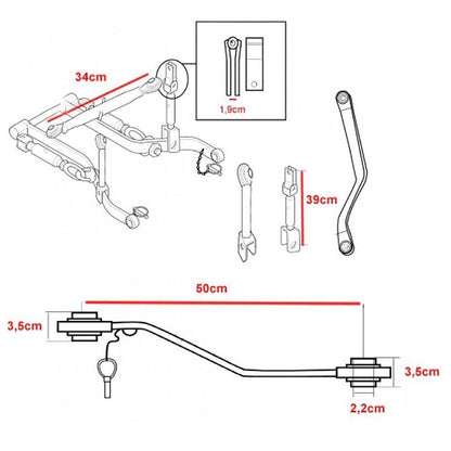 3 Point Rear Linkage HITCH KIT for Kubota B Compact Utility Tractor Category 1