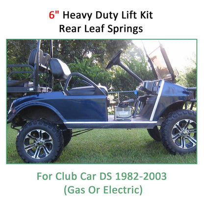 Solidspare For Club Car DS 1982-2003 Golf Cart 6" A-Arm Lift Kit & Rear Leaf Springs