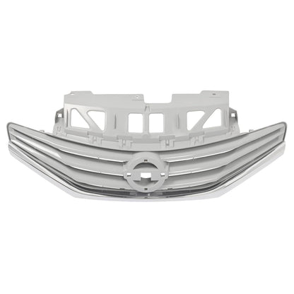 Solid Spare Grille For Nissan Versa Note 2014 2015 2016 Chrome Front Upper Bumper Grill