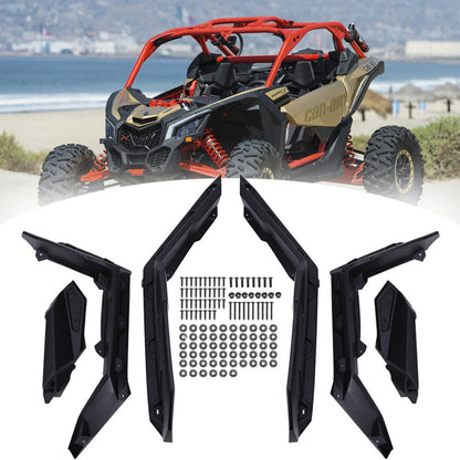 Solidspare Front and Rear Fender Flares For Can Am Maverick X3 MAX Turbo R RR 2017 - 2023