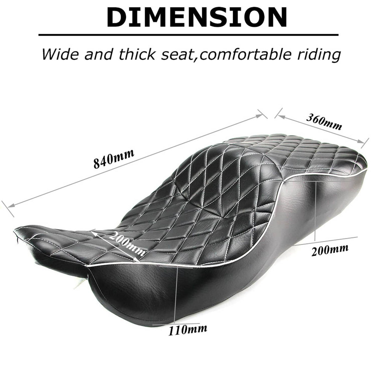 Solidspare Driver Passenger Seat For Harley Touring Electra Glide Classic 1997-2007