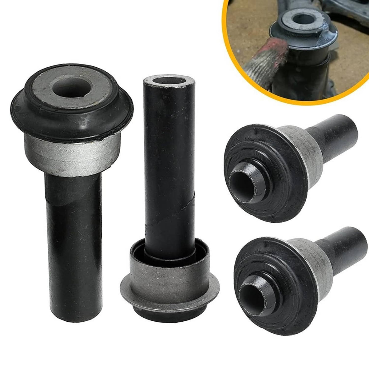 Solidspare 4x Rogue Front Subframe Crossmember Bushings Kit Durable For 2008-2015 Nissan