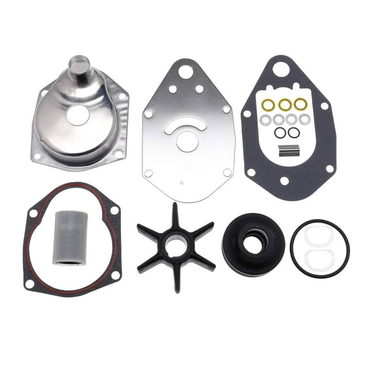 Solid Spare Water Pump Impeller Kit For Mercury 50 55 60 HP 2-Str - 46-812966A11 W/ Housing