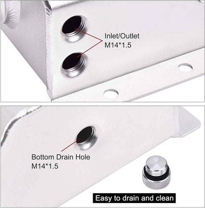 Solidspare Universal 1L Aluminum Radiator Coolant Overflow Bottle Recovery Water Tank