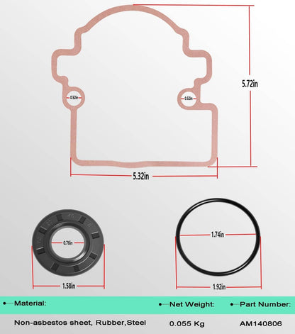 Solid Spare AM140806 Wet Park Brake Seal Kit for John Deere Gator XUV 625i 825i 855D 835M