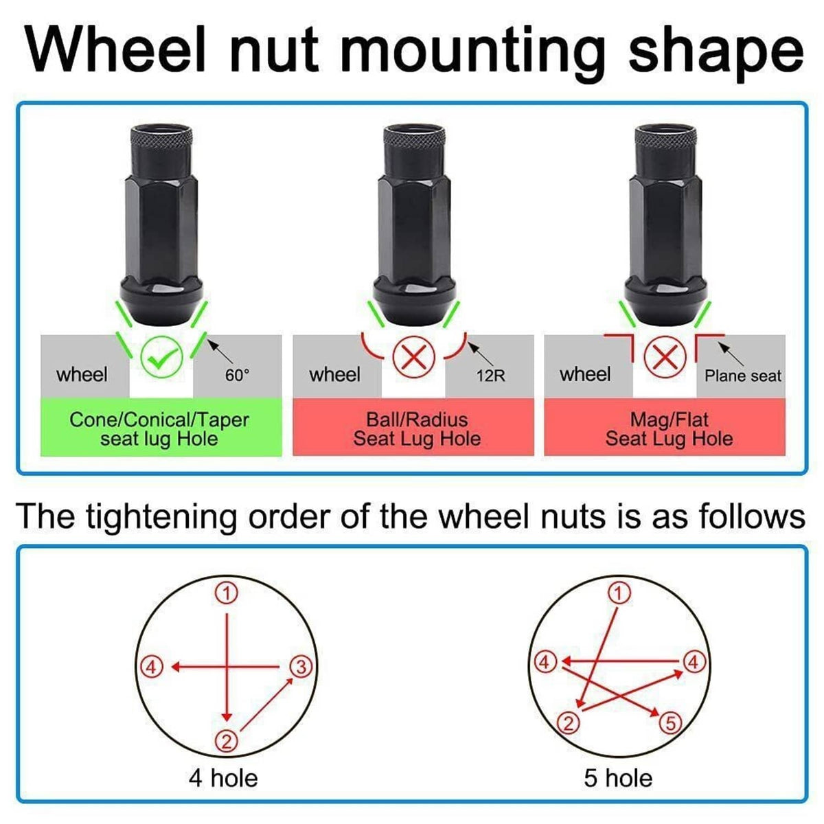 Solidspare 20PCS M12x1.5mm Extended Steel Tuner Open Ended Wheel Lug Nuts For Toyota Honda