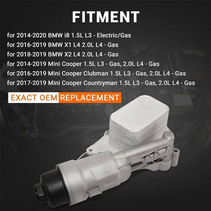 Solidspare Oil Cooler Filter Housing Assembly For 2014-19 Mini Cooper BMW X1 X2 11428585235