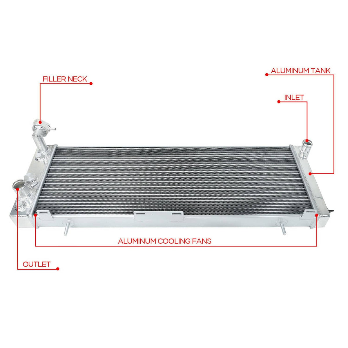 Solidspare 3 Row Core Aluminum Radiator For 1991-2001 Jeep Cherokee XJ Comanche 2.5L/4.0L