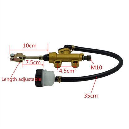 Solidspare Silver Rear Brake Master Cylinder Pump Reservoir for ATV Motorcycle Dirt Bike