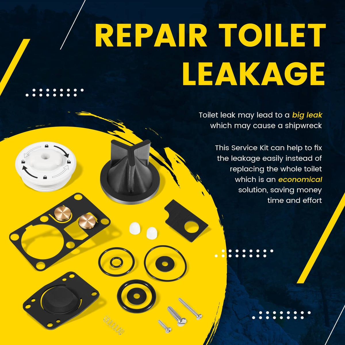 Solidspare Replaces Jabsco 29045-3000 Marine Toilet Service Kit 08-23 for 29090-3 & 29120-3
