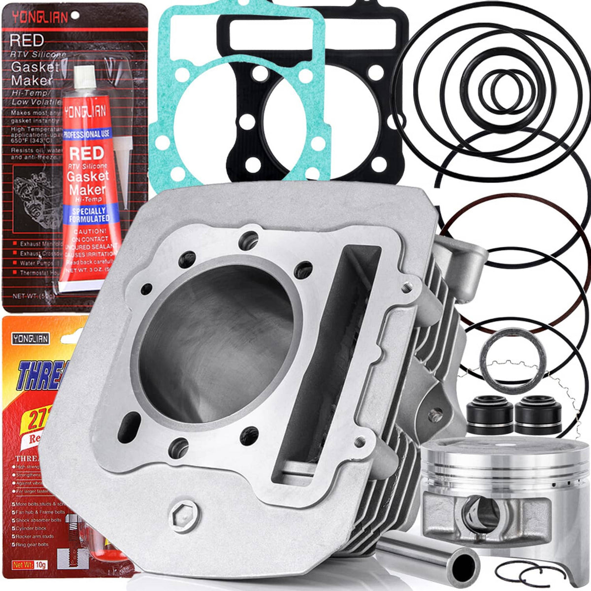 Solidspare 11005-1533 76mm Cylinder Piston Gasket Kit For Kawasaki Bayou Prairie Lakota 300