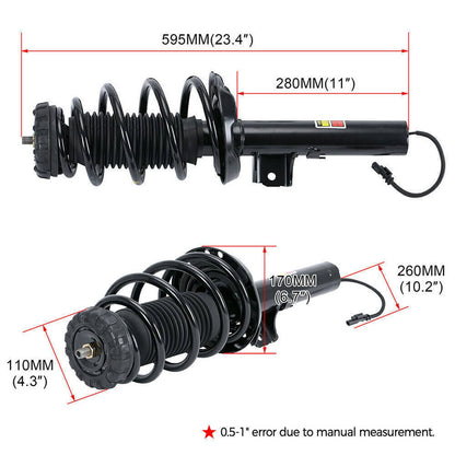Solidspare 2Pcs Front Suspension Strut shocks w/ Electric for 13-19 Cadillac XTS 84677093