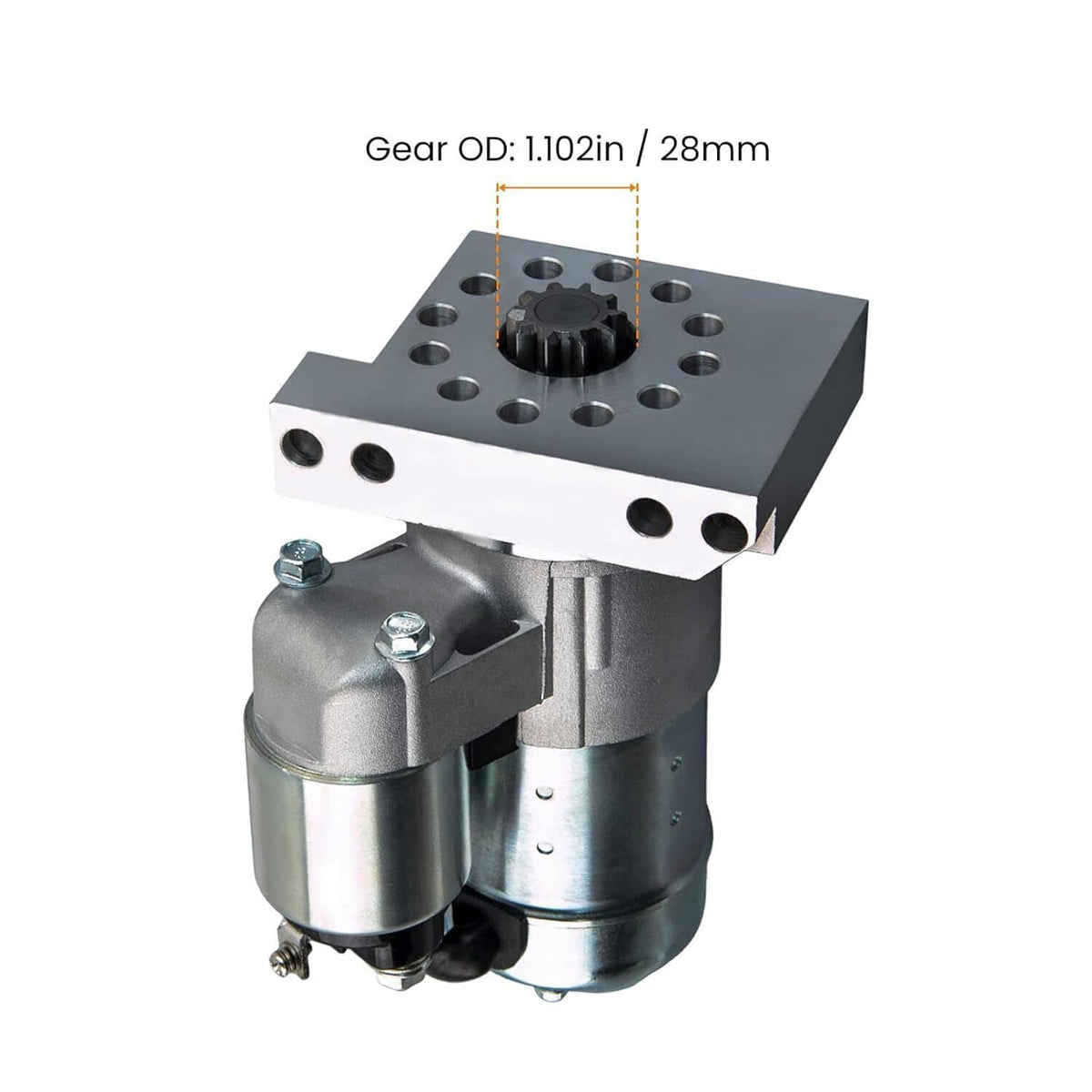Solidspare Starter Motor for Chevy SBC BBC GM Super Mini High Torque 1.4KW CW 12V 10 Teeth