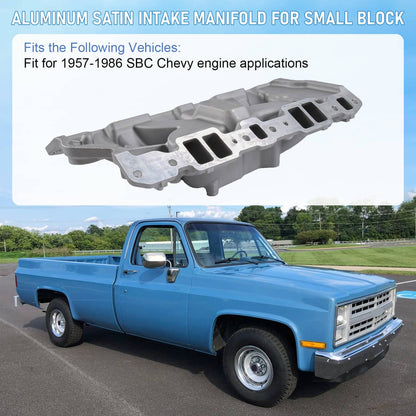 Solidspare Dual Plane Intake Manifold For 1957 1958-1995 Small Block Chevy SBC 350 400