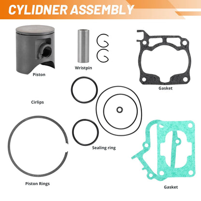 Solidspare Cylinder Piston Gasket Top End Rebuild Kit For 2005-2021 Yamaha YZ125 YZ 125