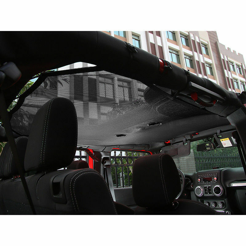 Mesh Sun Shade Top Cover for Jeep Wrangler JK JKU Unlimited Rubicon Sahara X