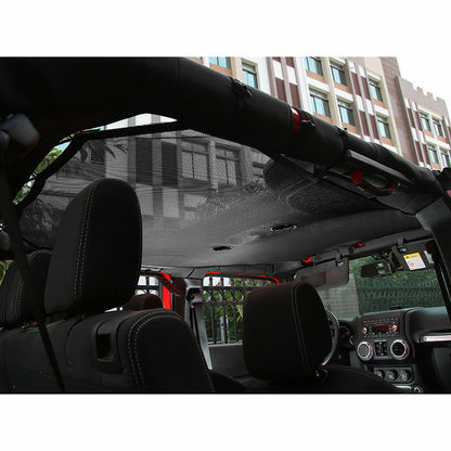 Mesh Sun Shade Top Cover for Jeep Wrangler JK JKU Unlimited Rubicon Sahara X
