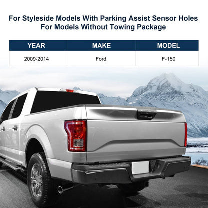 Solidspare Rear Step Bumper For Ford F-150 F150 2009-2014 with Parking Sensor Holes Black