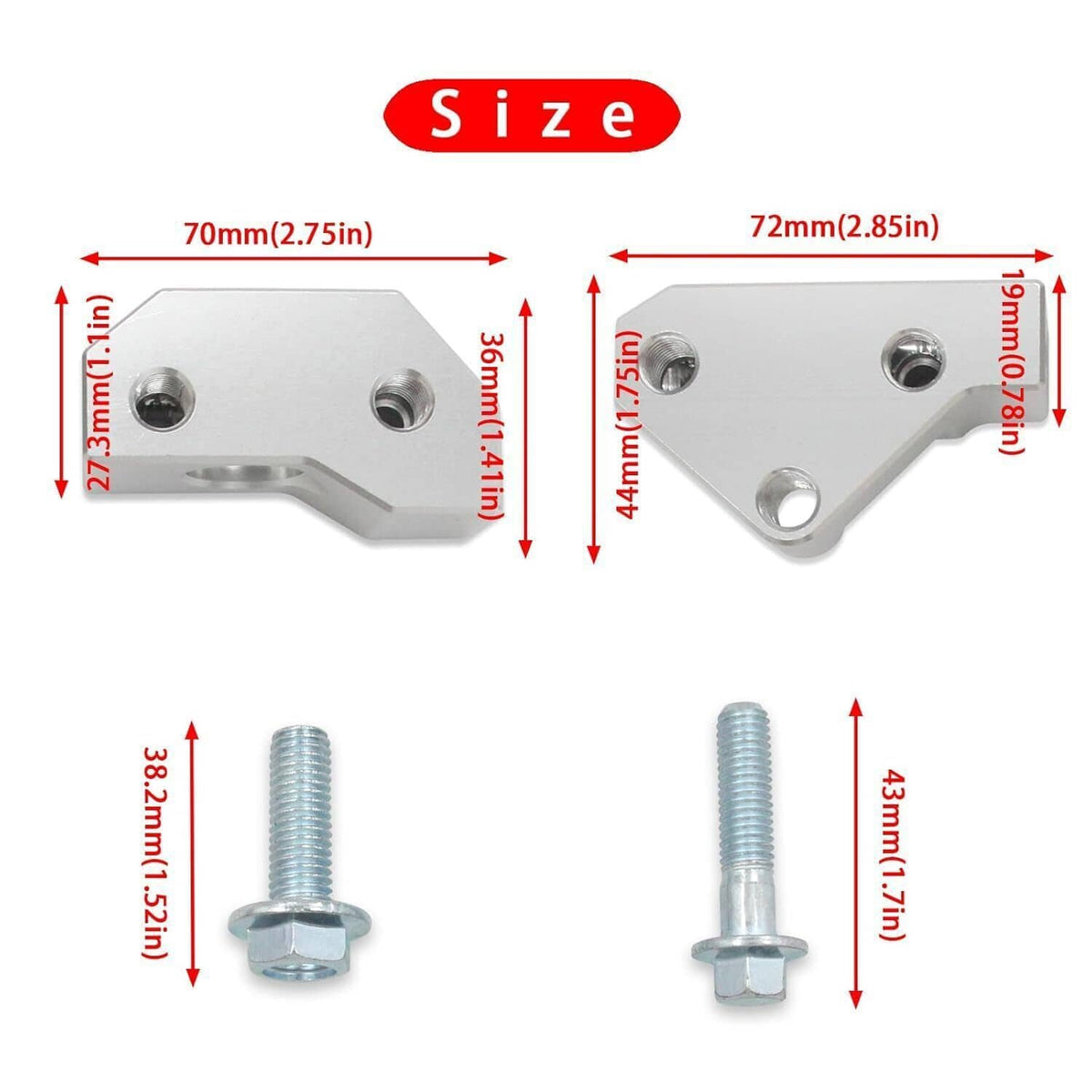 Solidspare Knock Sensor Relocation Bracket Kit For 1997-2007 GM Gen III LS V8 Engines LS1